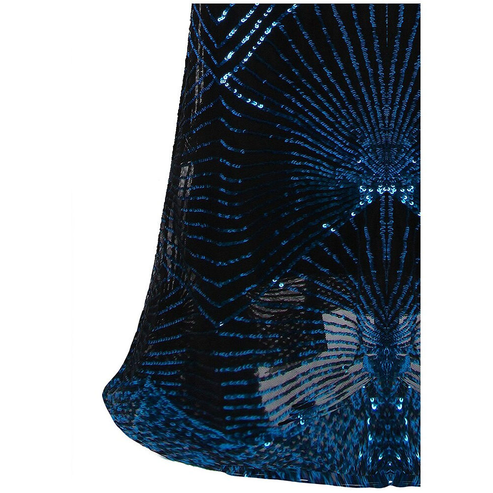 Thumbnail: Angel-fashions Women's Evening Dress Long Formal Gown See Through Art Deco