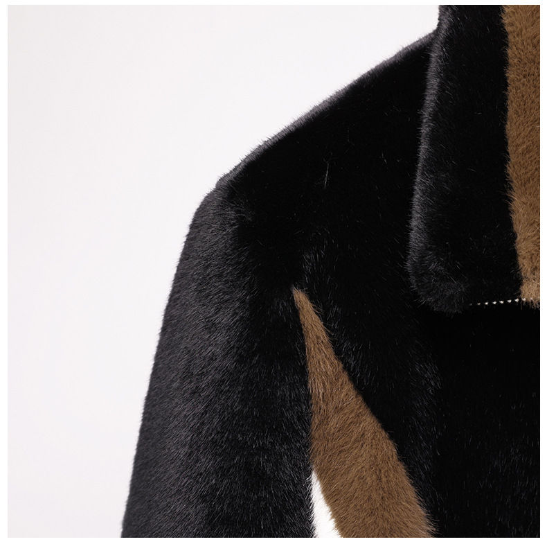 Miniatura: Winter Men's Warm Mink Fur Jacket Coat