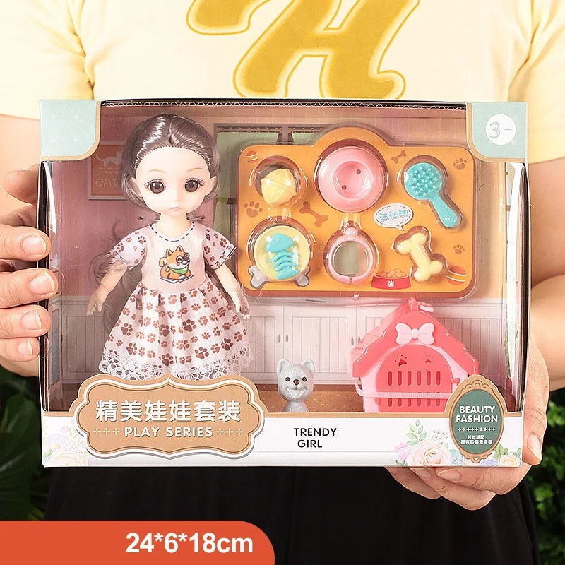 Thumbnail: Toys BJD Doll for Girls Gifts Princess Bag Pet Shop Bicycle Joint Movable Full