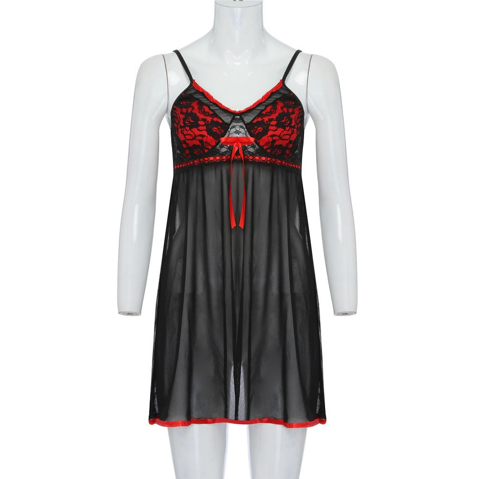 Thumbnail: Women's Night Short Plus Size Dresses Nightgown Satin Silk Lace Lingerie Pajama