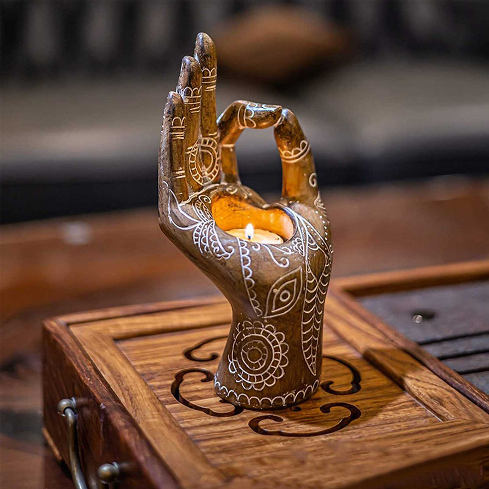Thumbnail: Ornament Feng Shui Home Office Living Room Yoga Figurines Candle Holder