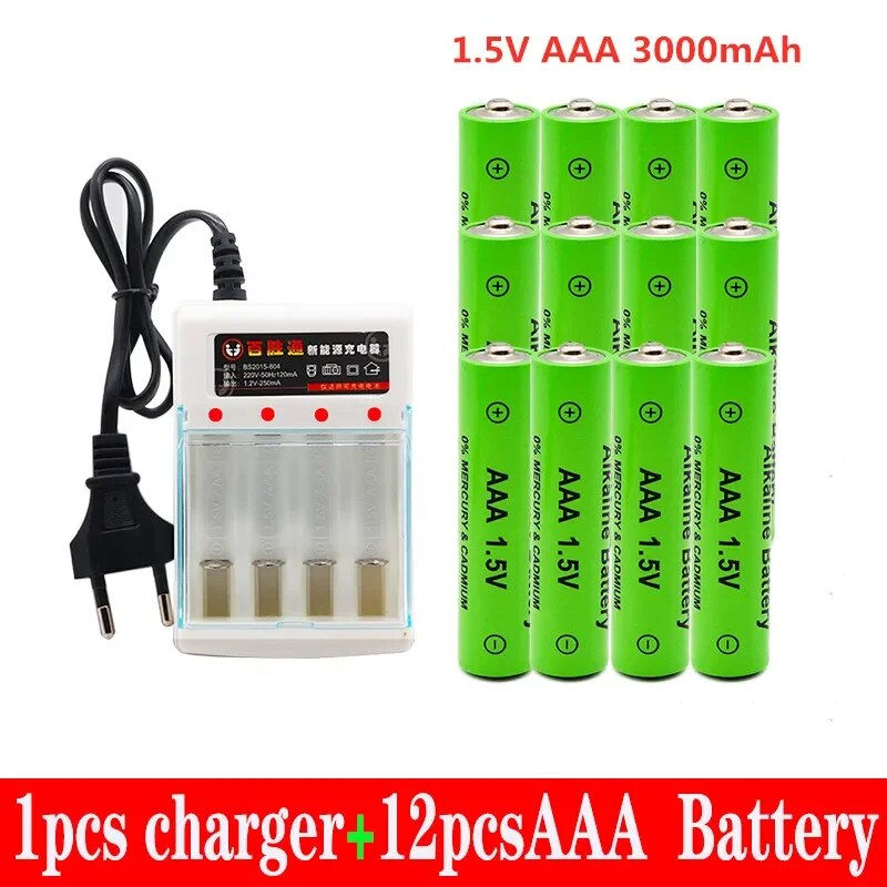 100% New AAA battery 3000 mAh rechargeable battery AAA 1.5 V 3000 mAh Rechargea