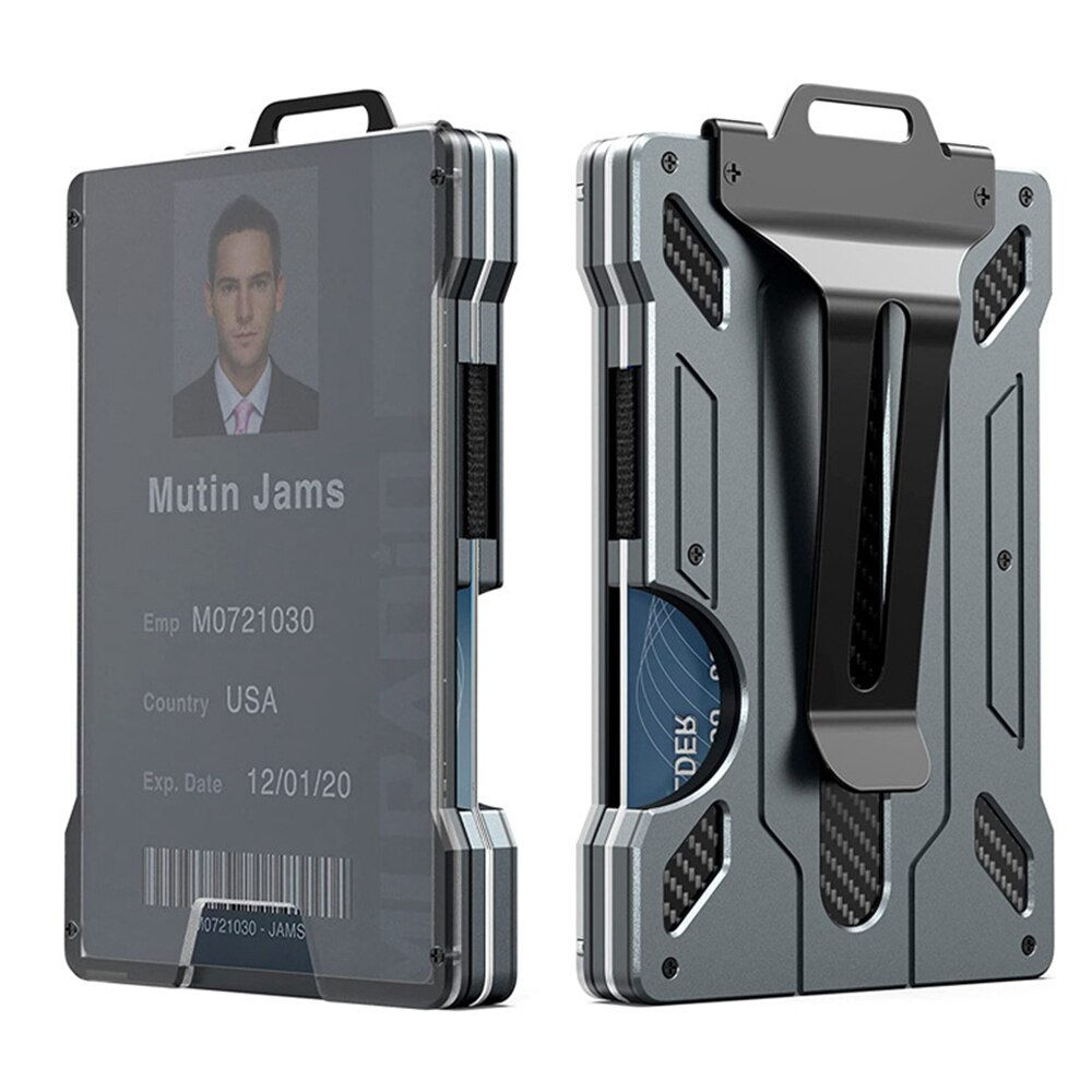 Wallet For Men Outdoor Card Holder Practical Tactical Magsafe Aluminum Fashion