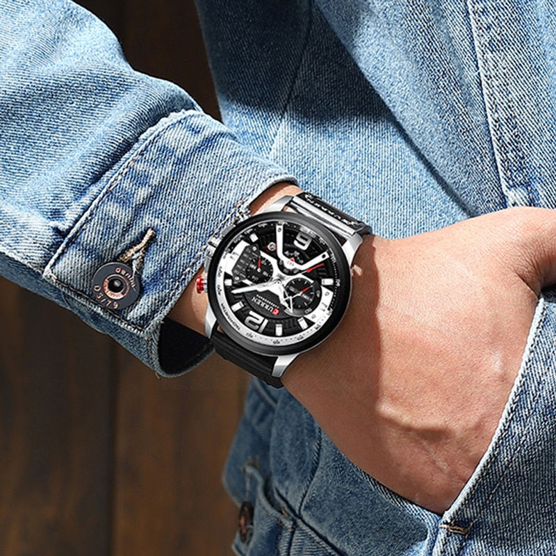 Miniatura: CURREN Casual Sport Watches for Men Top Brand Luxury Military Leather Wrist Wat