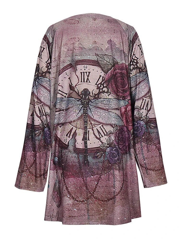 Miniatura: Plus Size 2023 Fall and Winter New Long Sleeve Pullover T Shirt Tops Round Neck