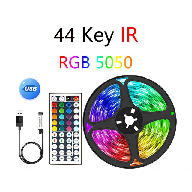 Thumbnail: LED Strip Lights RGB APP Control Color Changing Lights with 24 Keys Remote Mode