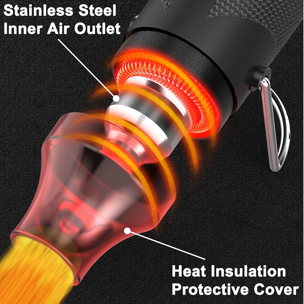 Thumbnail: 300W Heat Gun Electric Power Mini Hot Air Gun Blower with Shrink Tubing Heat Sh