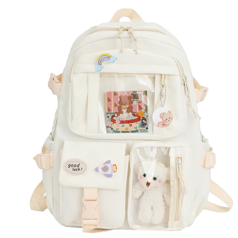 Minijatura: Cute Women Backpacks Waterproof Multi-Pocket Nylon School Backpack for Student