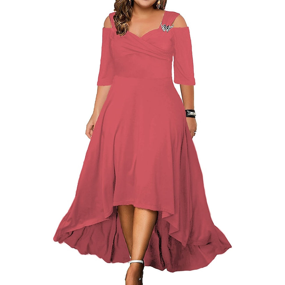 Thumbnail: L-5XL Summer Fashion Elegant Long Dress Plus Size Women Clothing Solid Halter S
