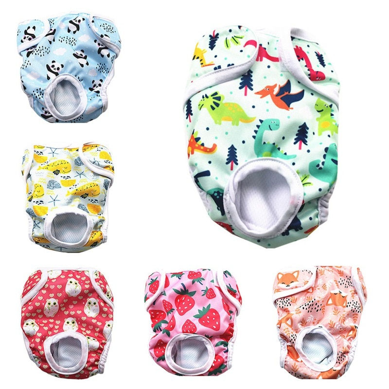 الصورة المصغرة: Reusable Dog Diapers Panties Soft Washable Female Dog Diapers Comfort Doggy Und