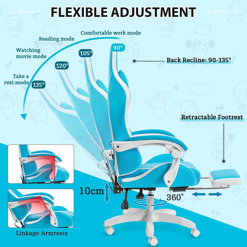 Thumbnail: High Quality Gaming Chair RGB Light Office Chair Gamer Computer Chair Ergonomic