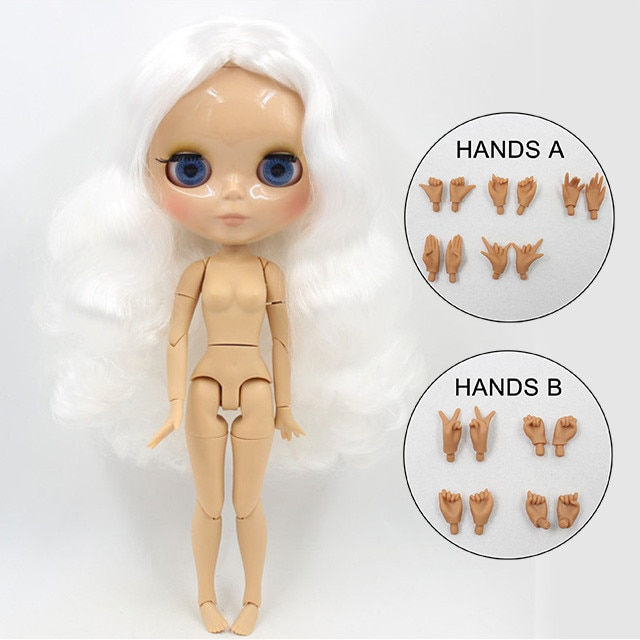 Thumbnail: ICY DBS Blyth doll 1/6 bjd tan skin joint body shiny face 30cm toy girls gift