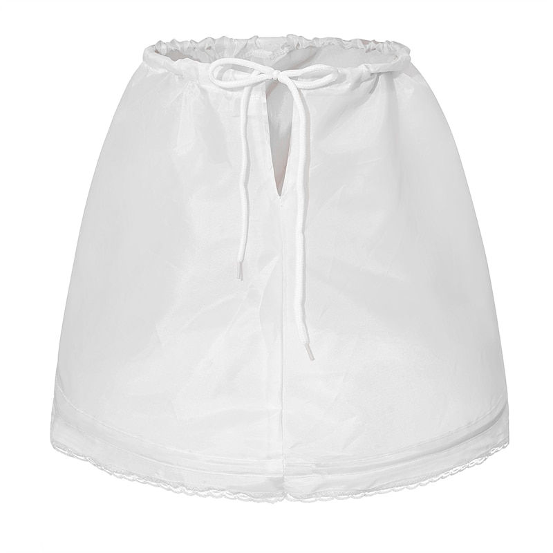 Thumbnail: 2023 White Children kids Petticoat A-Line 3 Hoops One Layer Kids Crinoline Lace