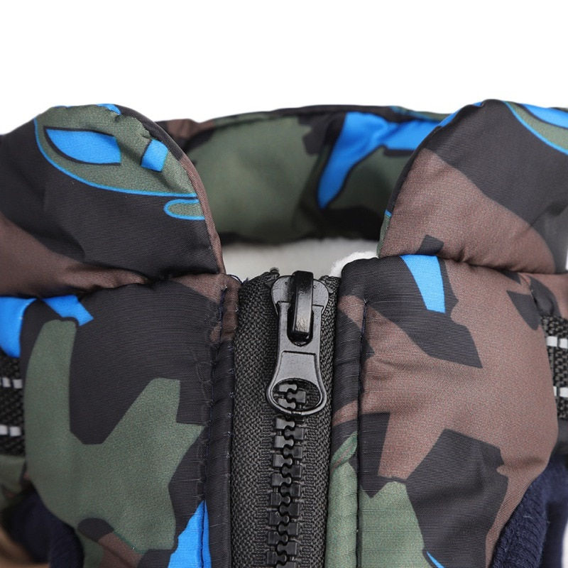 الصورة المصغرة: Camouflage Winter Pet Dog Jacket With Harness Warm Dog Clothes for Small Large