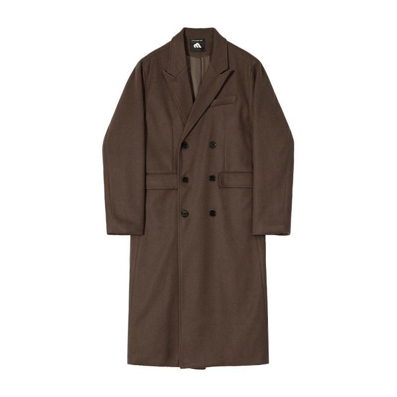 Thumbnail: Men's Long Thick And Loose Woolen Coat