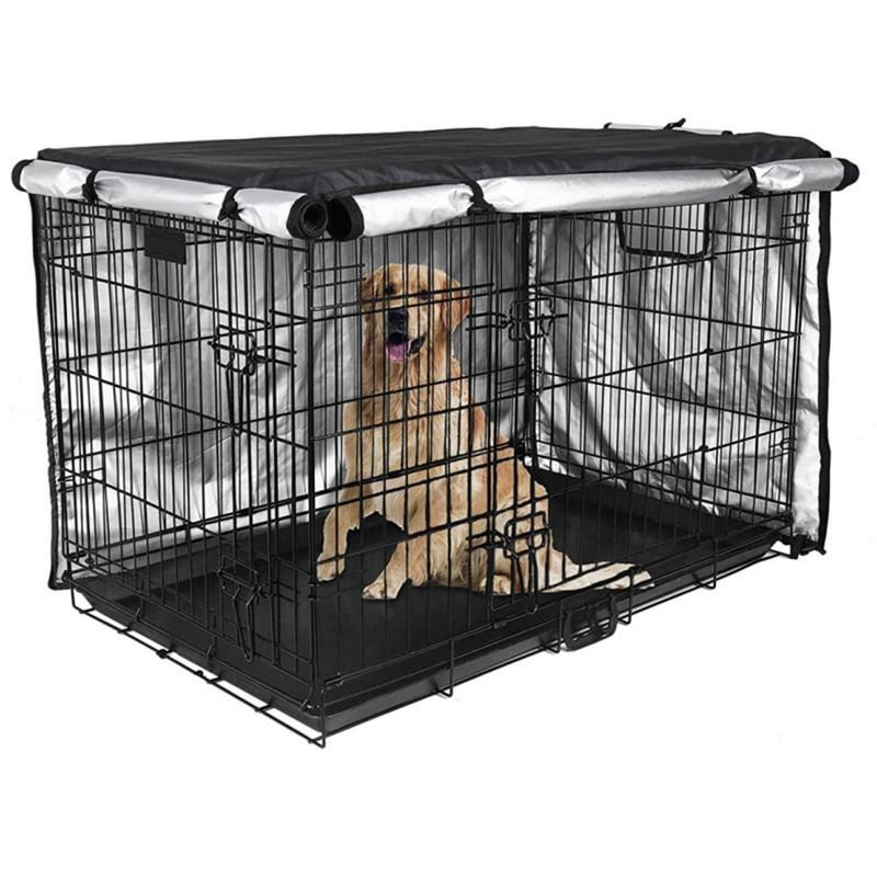 Thumbnail: Dog Cage Rainproof Dust Covers Outdoor Universal Dog Wire Crate Cover Waterproo