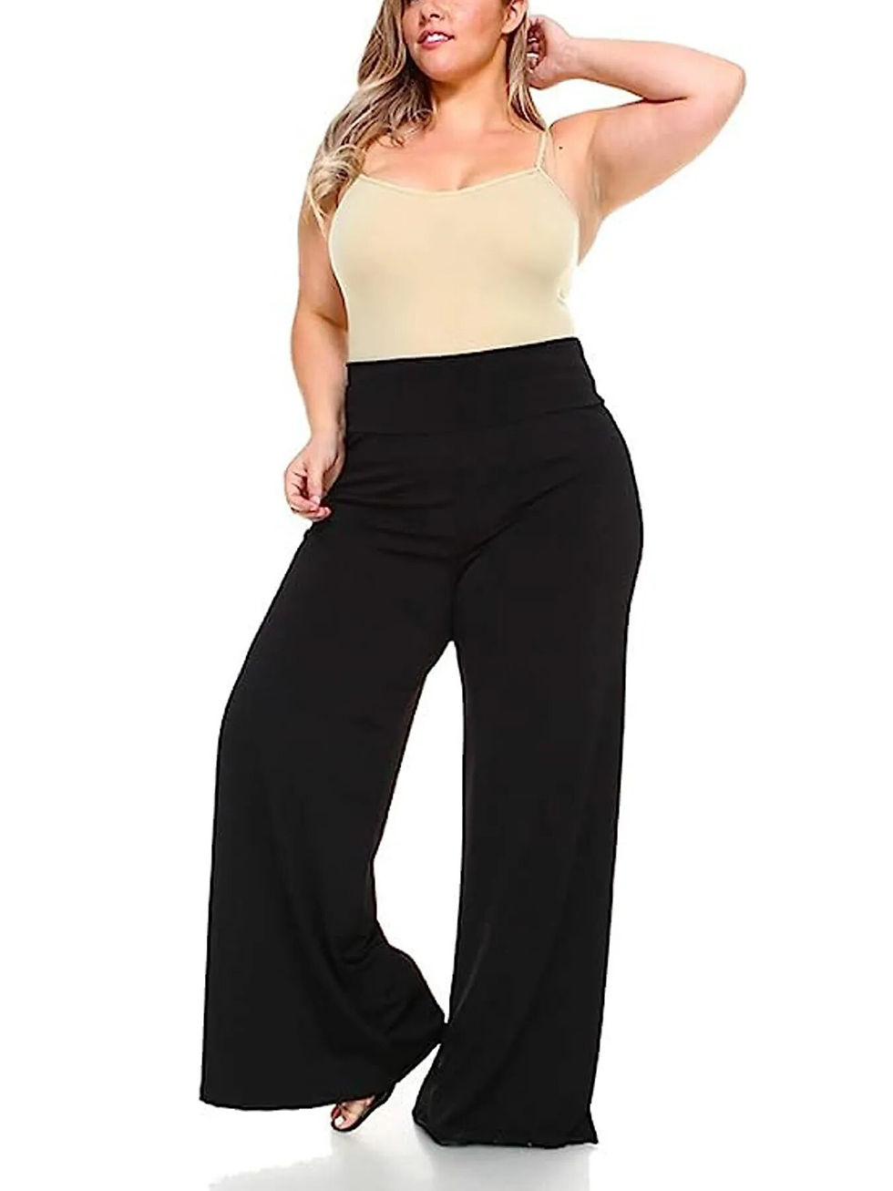 Thumbnail: 2023 new plus-size women's wear elegant loose style elastic fabric casual pants