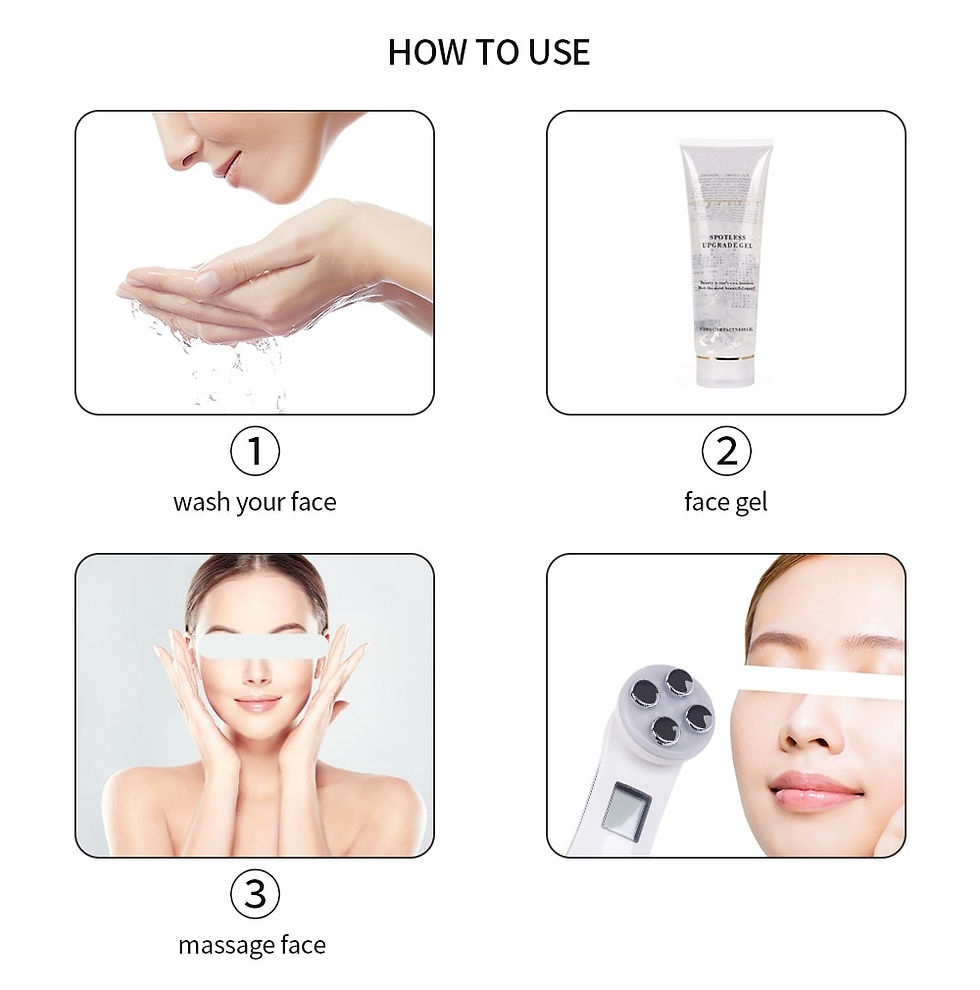 Miniaturebillede: RF Radio Frequency Face Lifting Machine EMS Micro-current Facial Skin Firm Mass