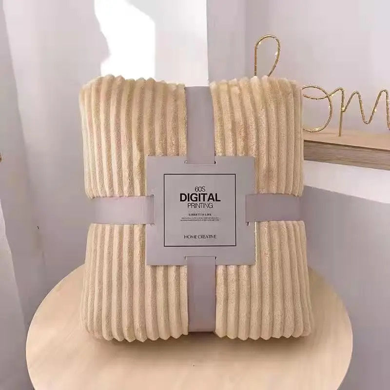 Thumbnail: 70x100cm Milk Velvet Blanket, Bed Sheet, Blanket, Single Dormitory, Student Cor
