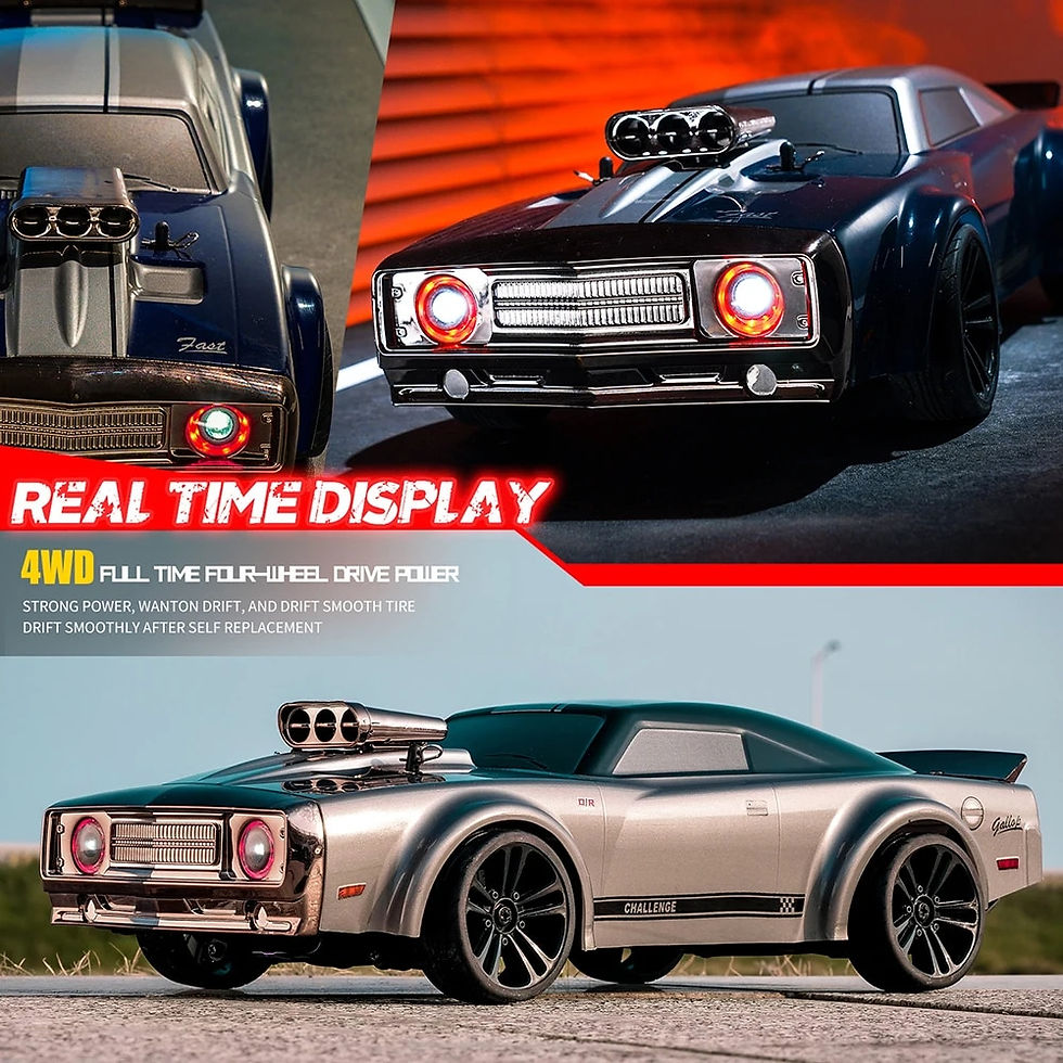 Thumbnail: 16303 1:16 50KM/H RC Car 4WD With LED Remote Control Muscle Cars High Speed Dri