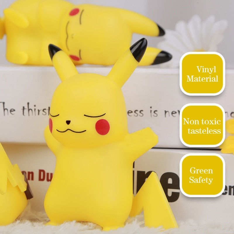 Miniaturbild: Original Genuine Pokemon Bedside Night Light Kawaii Pikachu Cartoon Soft Light