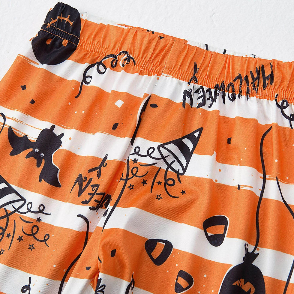 Miniatura: Halloween Family Matching Pajamas Mother Father Kids Pumpkin Print Clothes