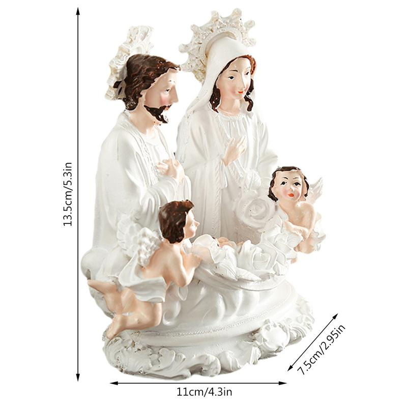 Miniatura: Jesus Family Figurines Resin Nativity Scene Statues Crafts Baby Jesus Mary Jose