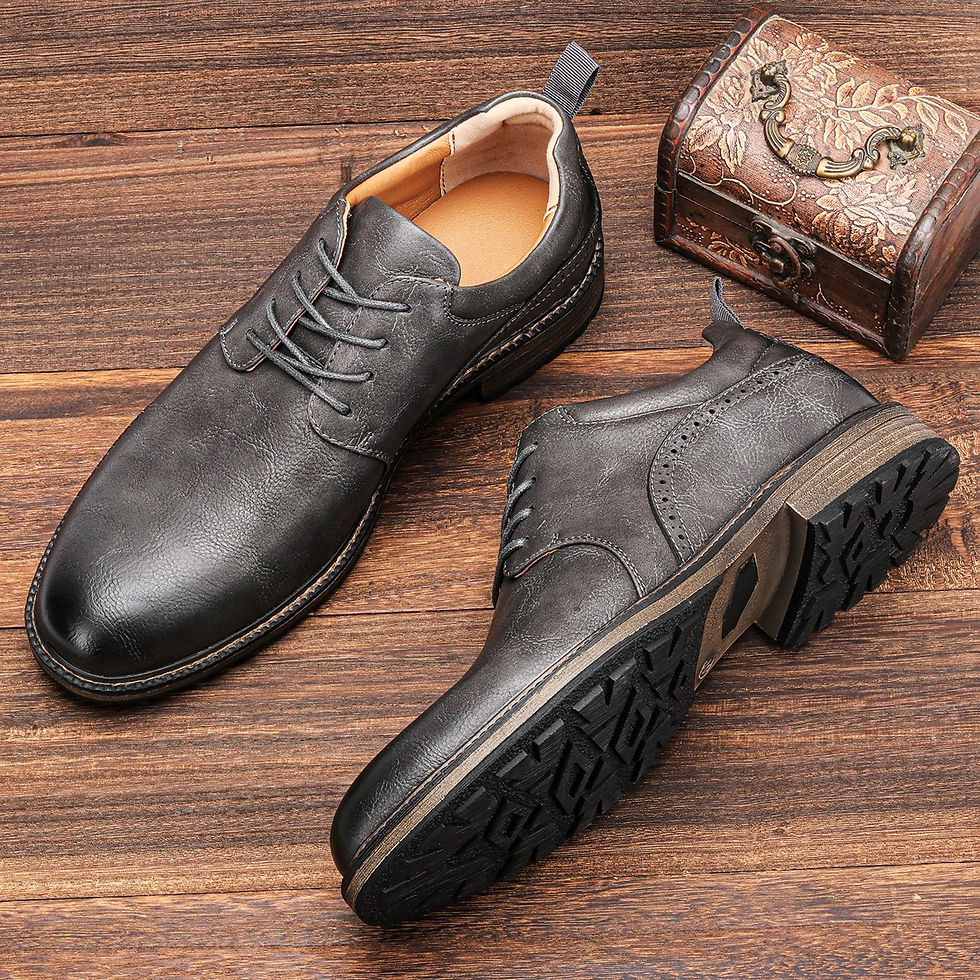 Thumbnail: 40~46 Men Leather Shoes Brand 2023 Comfortable Fashion Leather Shoes Men #Al725