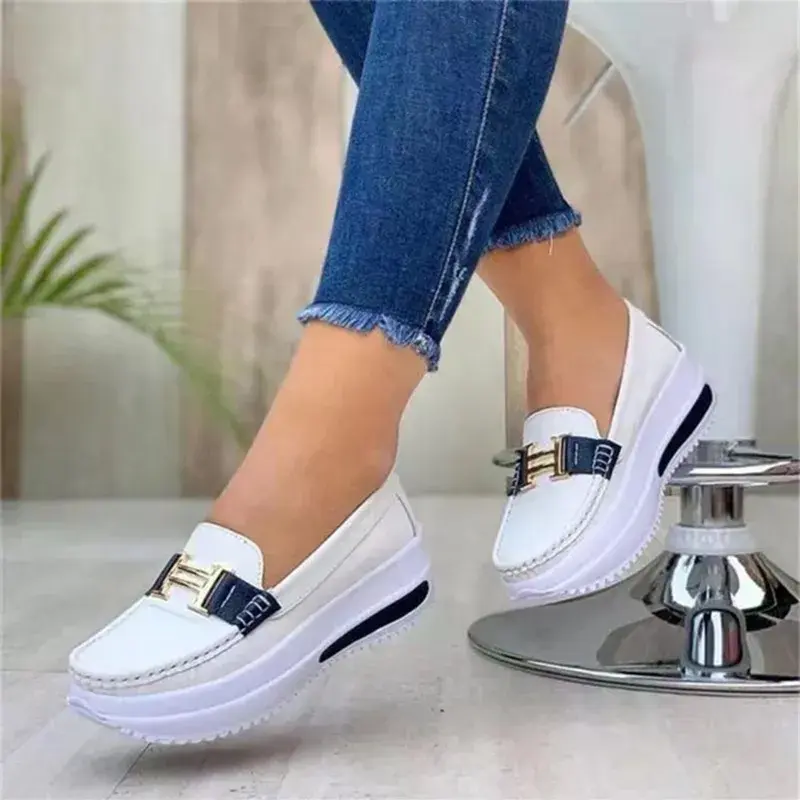 תמונה ממוזערת: 2023 Spring New Platform Comfortable Women Sneakers Fashion Thick Bottem Casual