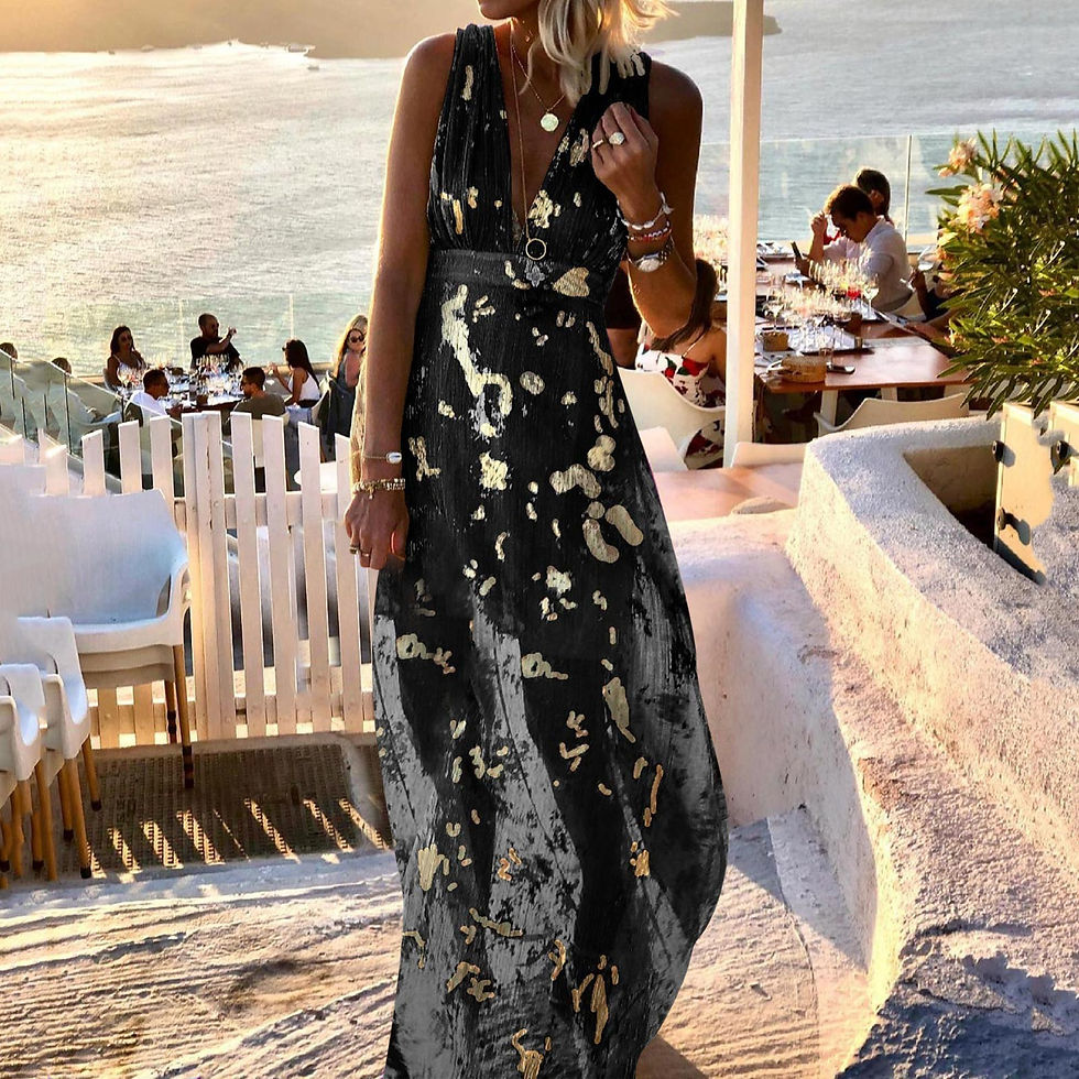 Miniaturebillede: Summer Dresses For Women 2023 Beach Casual V Neck Swing Dot Ruffle Sleeveless