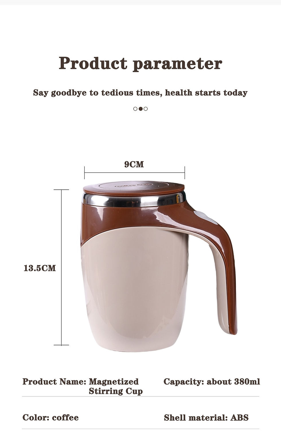 Miniatyrbilde: Lazy Coffee Stirring Cup Auto Stirring Cup Magnetic Rotating Electric Milk Cup