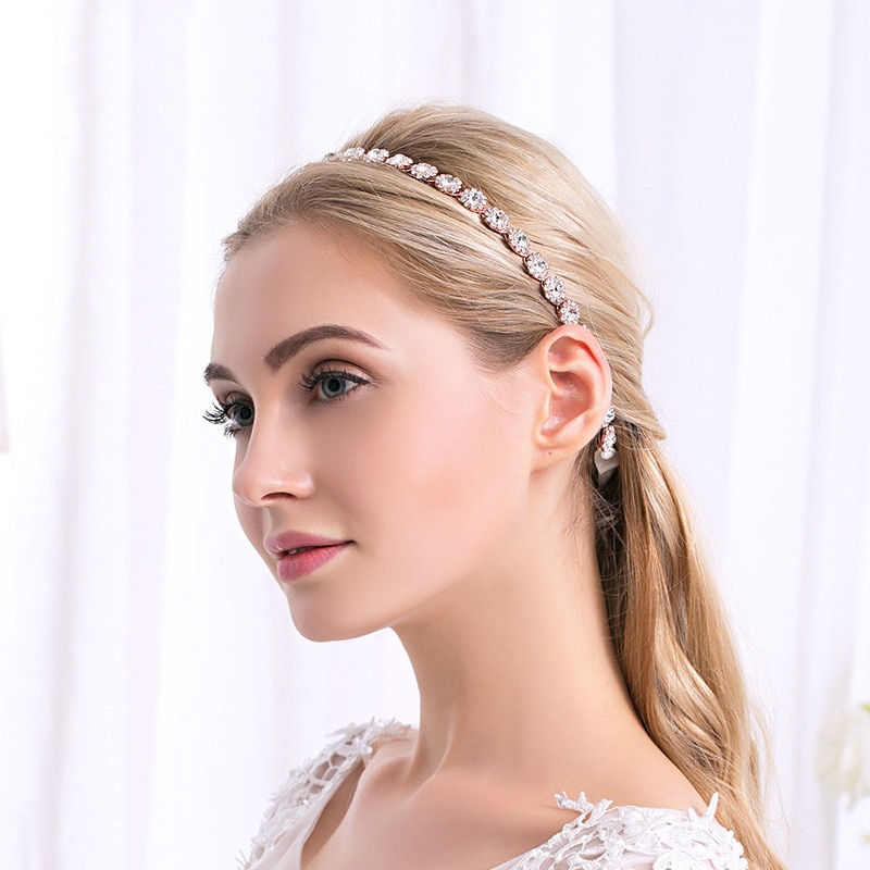Küçük resim: The Europe and the United States Beam Wedding Bridal Headdress Luxurious Full R
