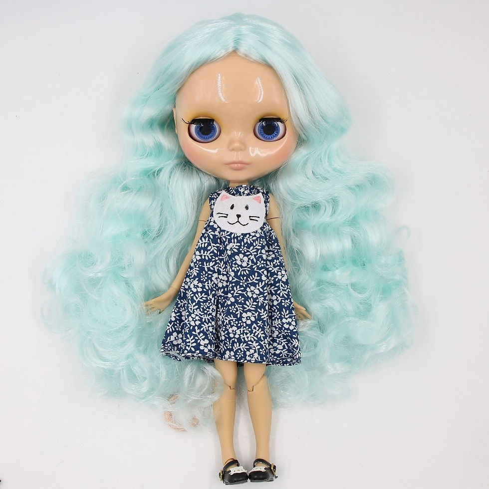 Thumbnail: ICY DBS Blyth doll 1/6 bjd tan skin joint body shiny face 30cm toy girls gift