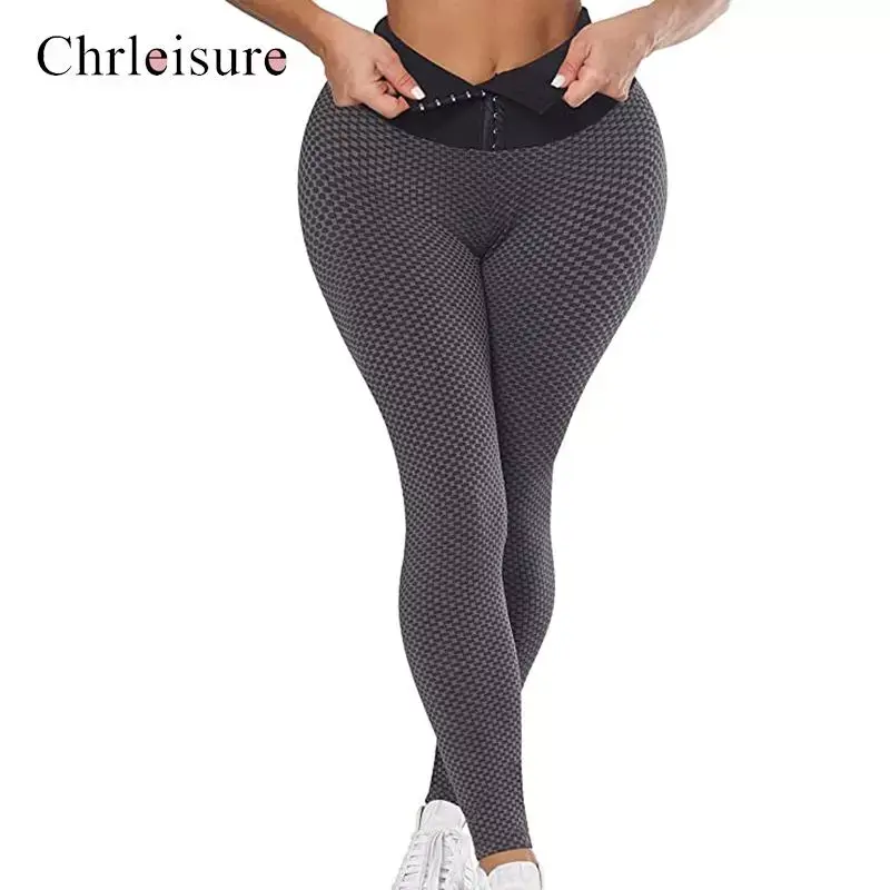 Miniaturebillede: NEW2023 CHRLEISURE Sports Leggings Women Dot High Waist Fitness Legging