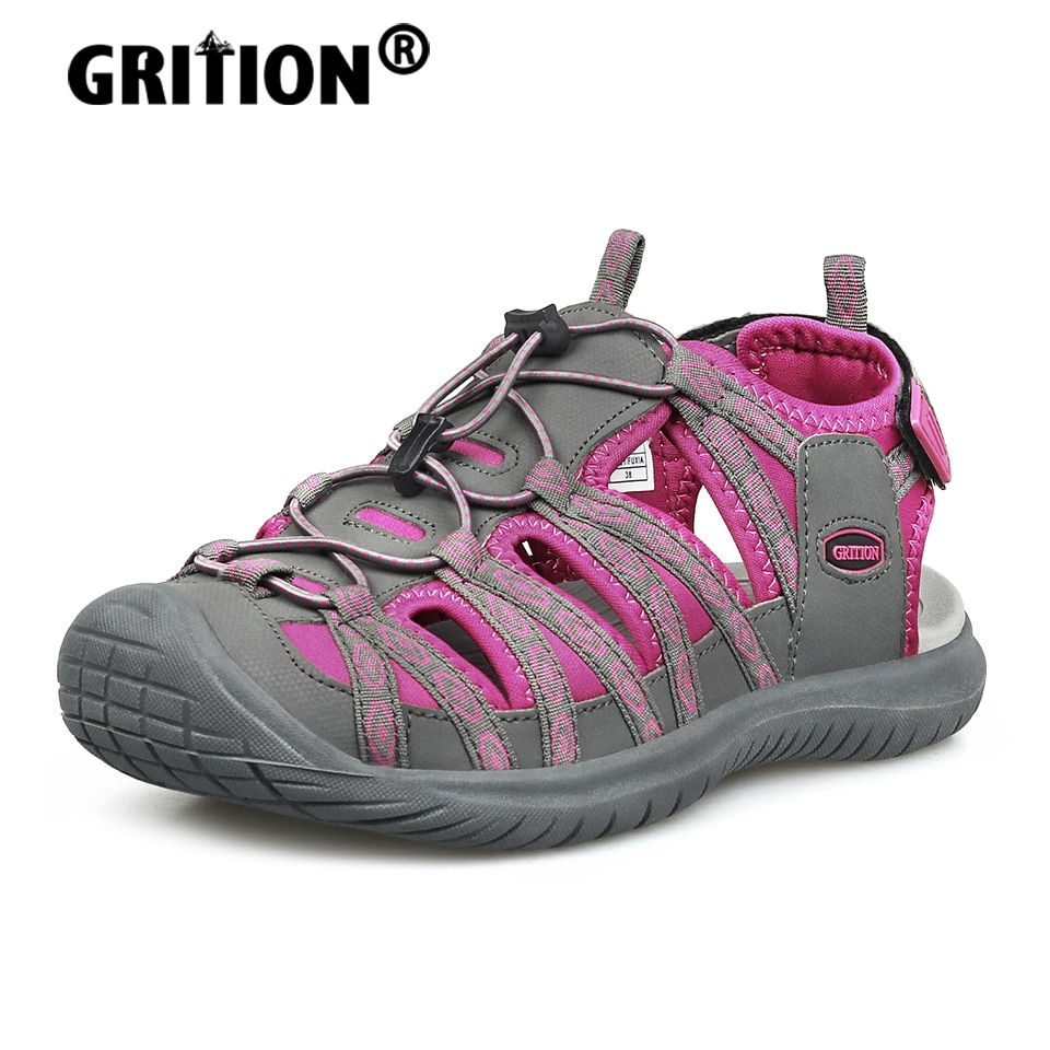 Thumbnail: GRITION Women Hiking Sandals Outdoor Non-Slip Trekking Sandals Female