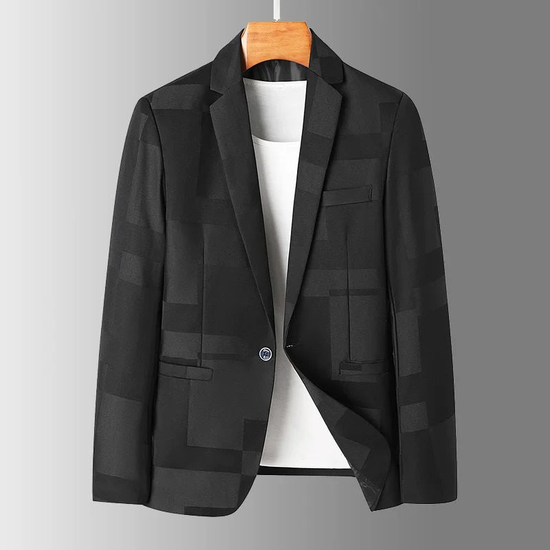 Thumbnail: Men Suit Blazers Jackets New Spring Autumn Plaid Casual Suits Jackets Coats Bus