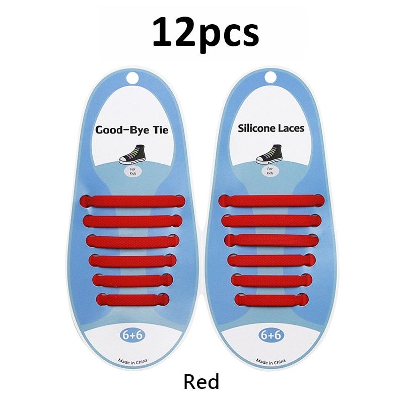 Thumbnail: No Tie Shoelace Elastic Silicone Shoes Lace For Kids Adult Sneakers Quick Shoe 