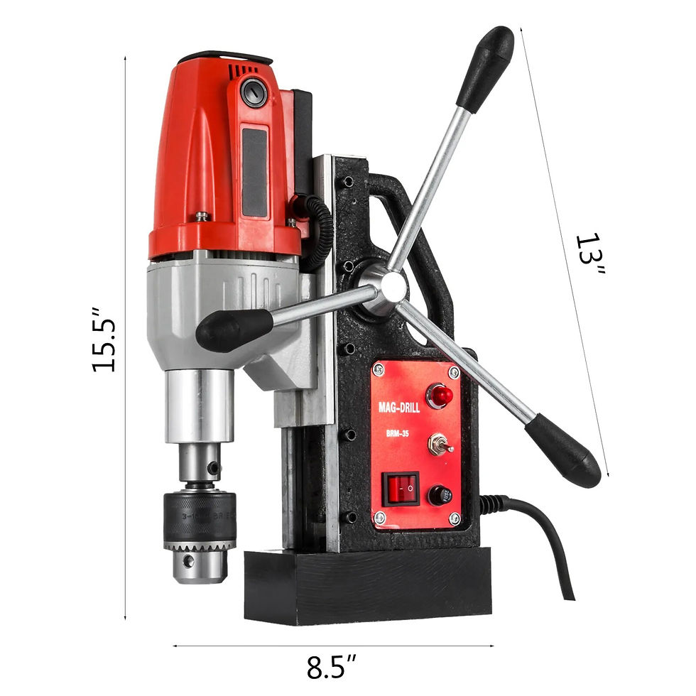 Thumbnail: VEVOR BRM35 50mm Magnetic Drill Press 980W Rocker Lever Electric Bench Drilling