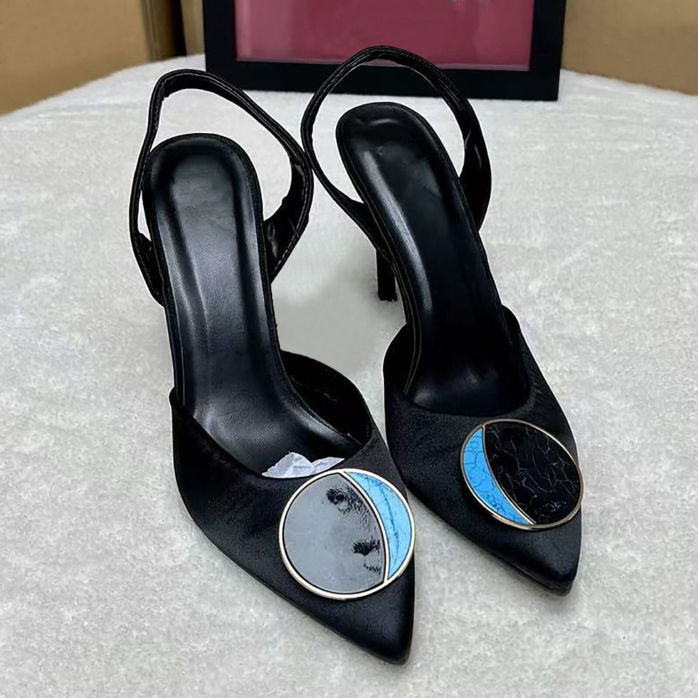 Miniatiūra: Elegant Woman Heeled Shoes Spring Products Thin Heel Round Buckle Elastic Belt