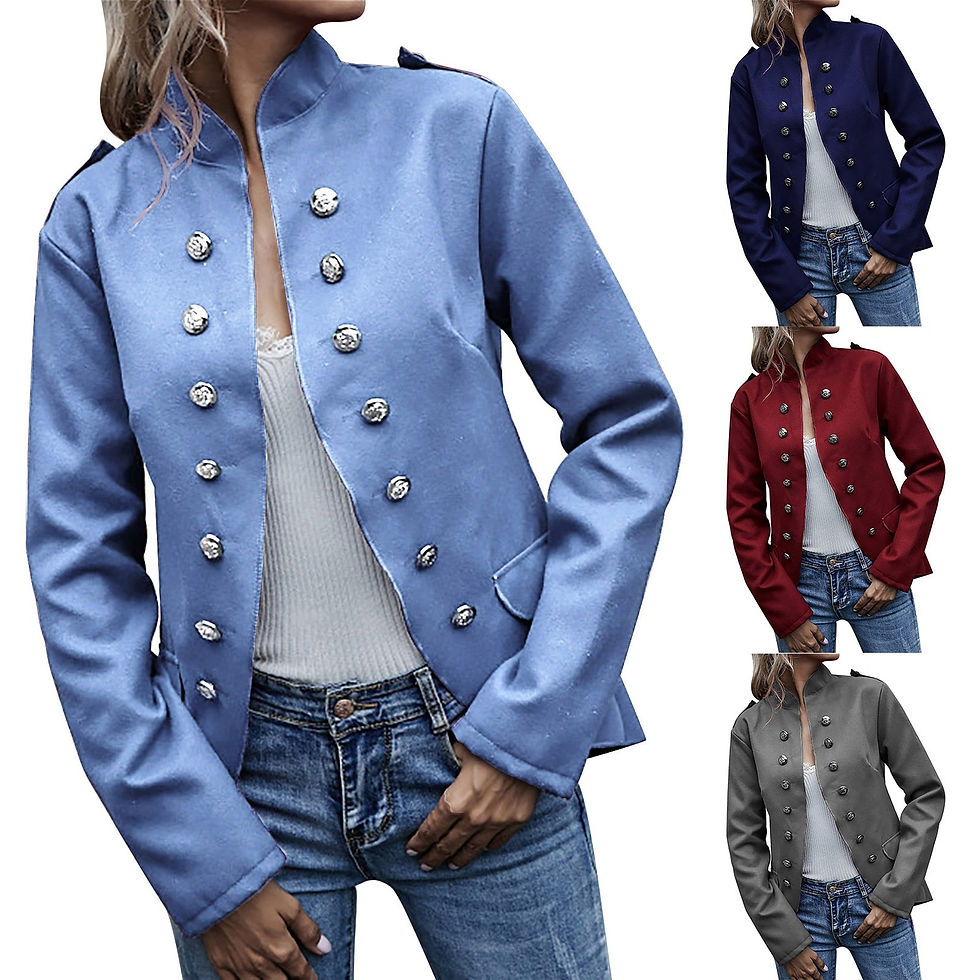 ภาพขนาดย่อ: Women's Autumn And Winter New Solid Color Casual Fashion Suit Coat