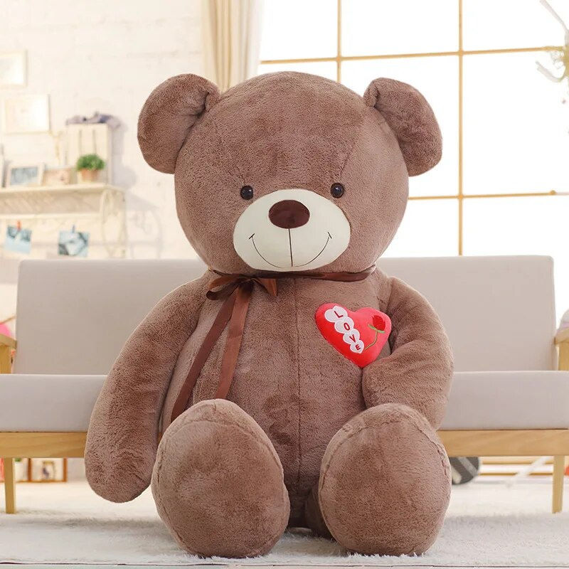 الصورة المصغرة: 1PC 75/90/110cm Large Teddy Bear Plush Toy Lovely Huge Stuffed Soft Bear Wear B