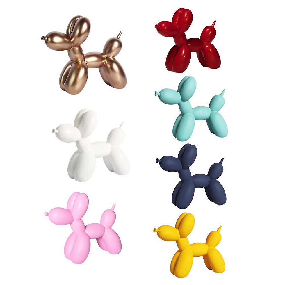 Thumbnail: Nordic Style Cute Balloon Dog Shape Sculpture Home Desktop Living Room Cake