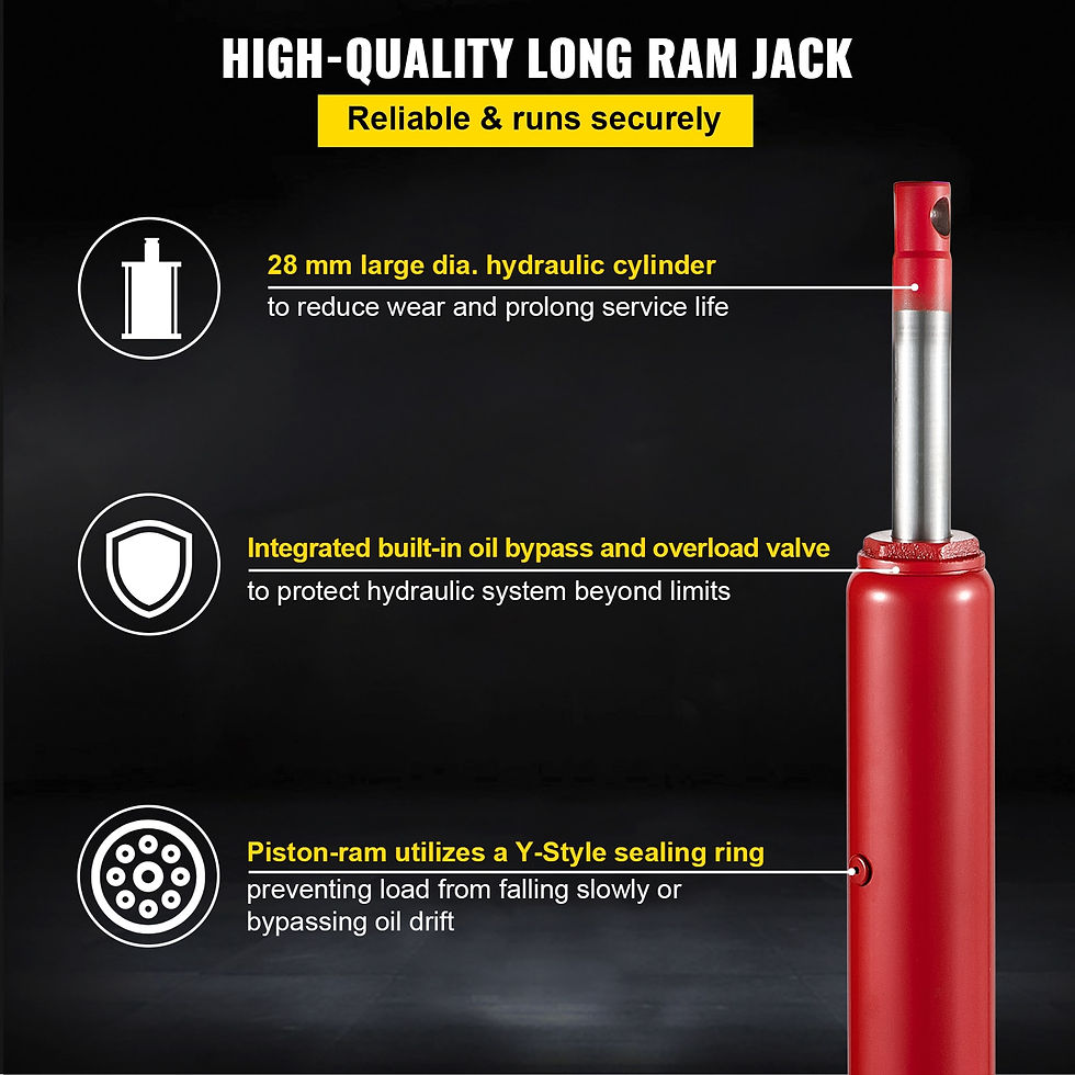 Miniatura: VEVOR Hydraulic Jack 3 /4/8/12 Ton Car Hydraulic Long Ram Jack Manual Engine Li