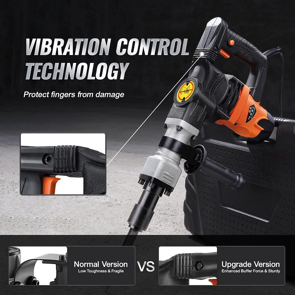 Thumbnail: VEVOR 1400W Demolition Jack Hammer Electric Jackhammer Heavy Duty 2900 BPM Conc