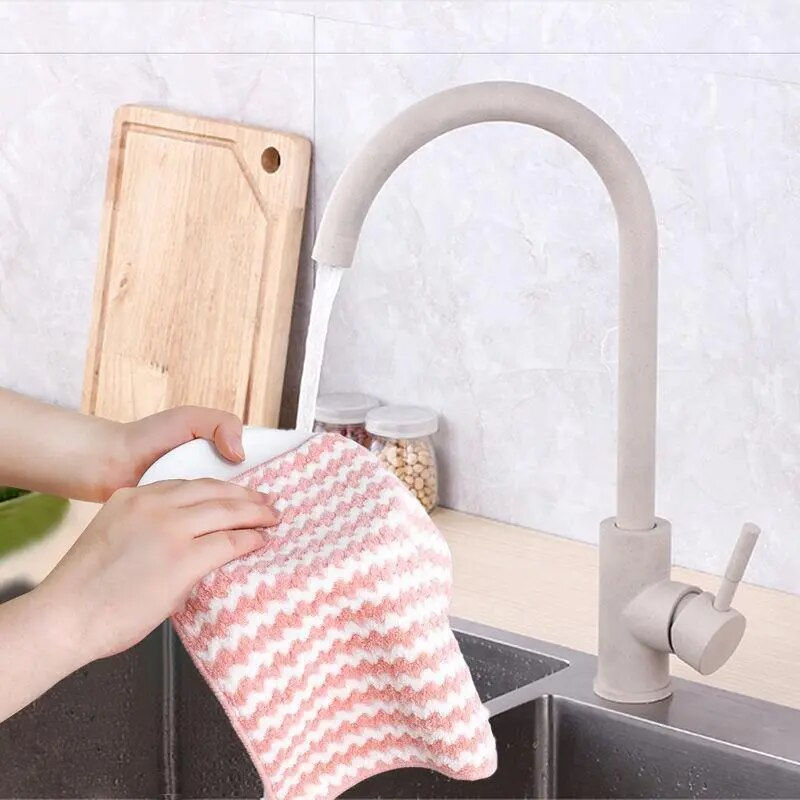 Indexkép: 15pcs Coral Fleece Thickened Dish Cloth Does Not Stick To Oil Kitchen Household