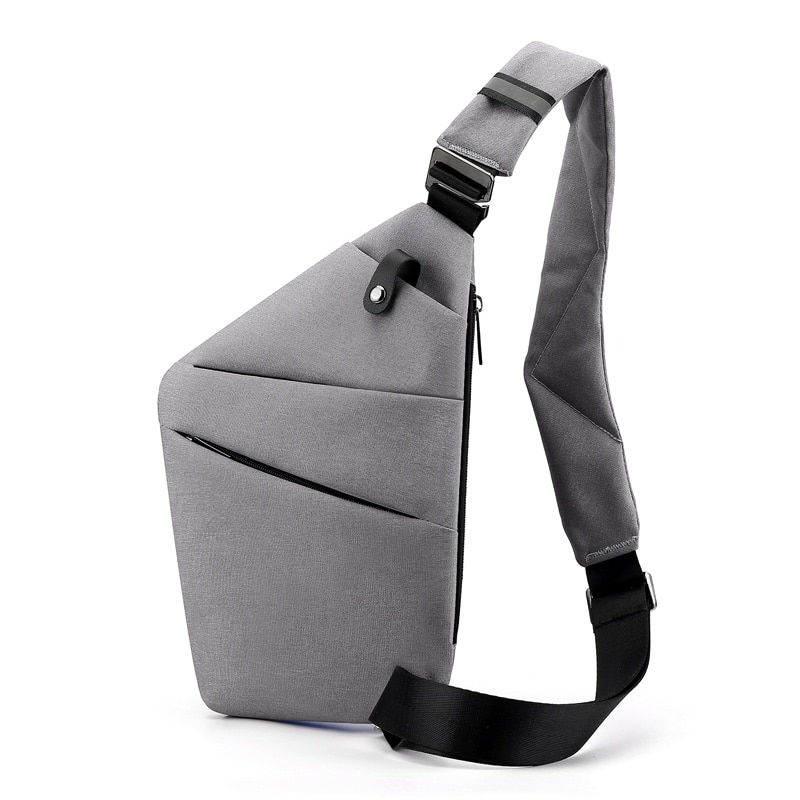 Thumbnail: Fengdong men ultra thin anti-theft small chest bag mini cross body bags male on