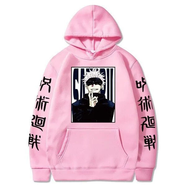 Thumbnail: Japan Anime Jujutsu Kaisen Gojo Satoru Plus Size Hoodie Men Women Sweatshirt Ca