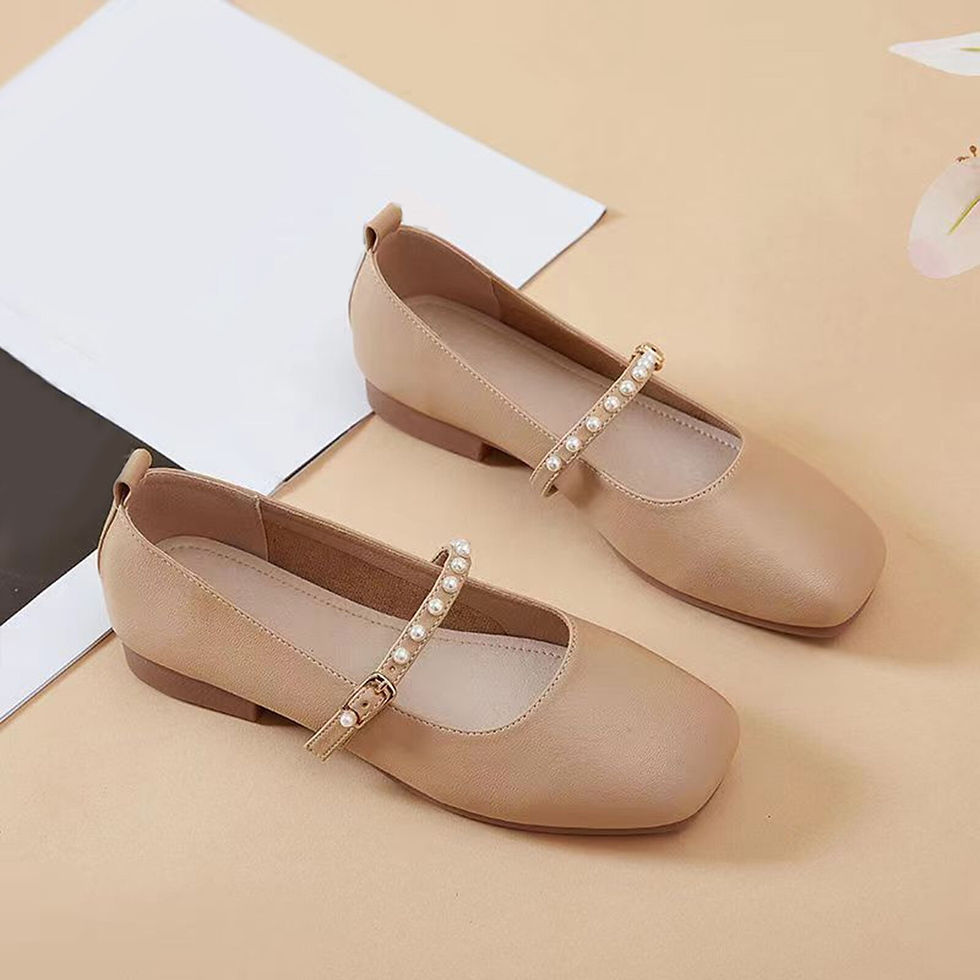 ภาพขนาดย่อ: Fashion Women Flat Shoe Elegant Shallow Low-heeled Sandals 2022 Beige Korean Sl
