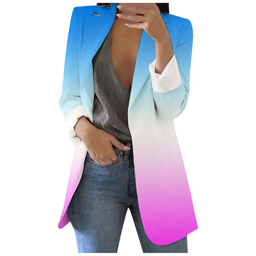 Thumbnail: Women's Fashion Lapel Printed Jacket Temperament Casual Suit Jacket Casual Pock
