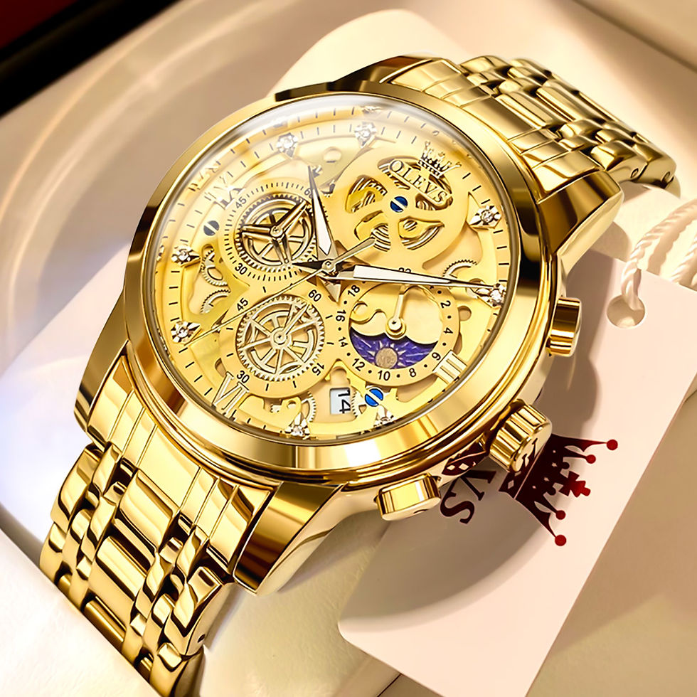 Thumbnail: OLEVS Men's Watches Top Brand Luxury Original Waterproof Quartz Watch for Man G